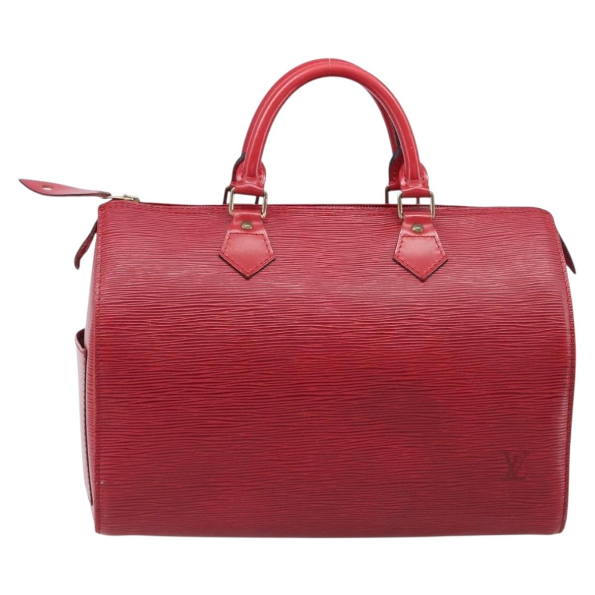 LOUIS VUITTON Epi Speedy 30 Hand Bag Castilian Red M43007 LV Auth ep15983A