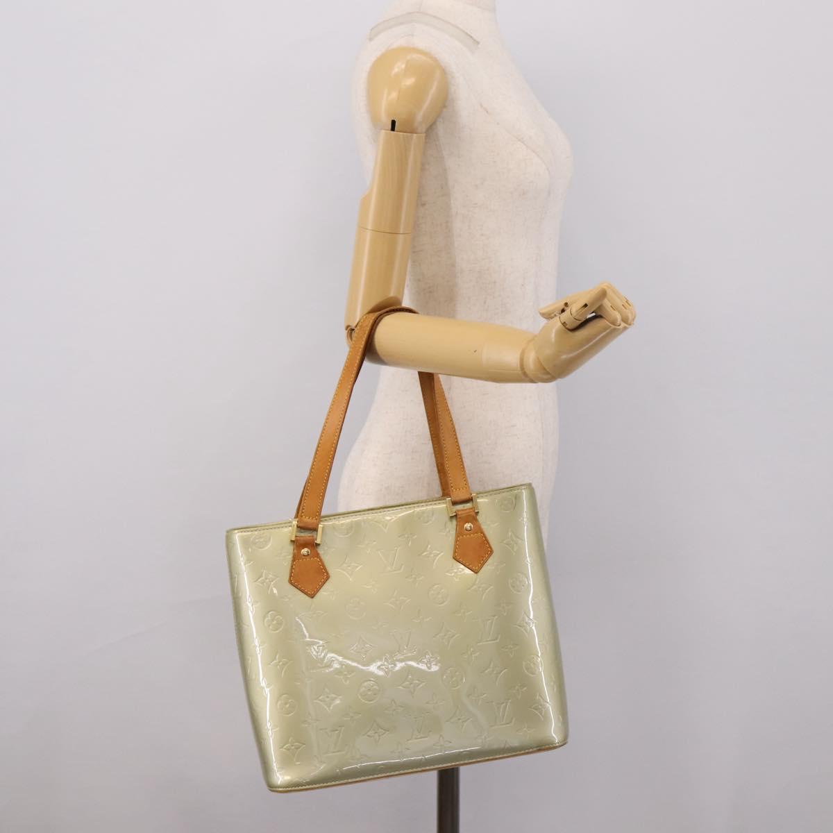 LOUIS VUITTON Monogram Vernis Houston Hand Bag Gris M91053 LV Auth ep15992