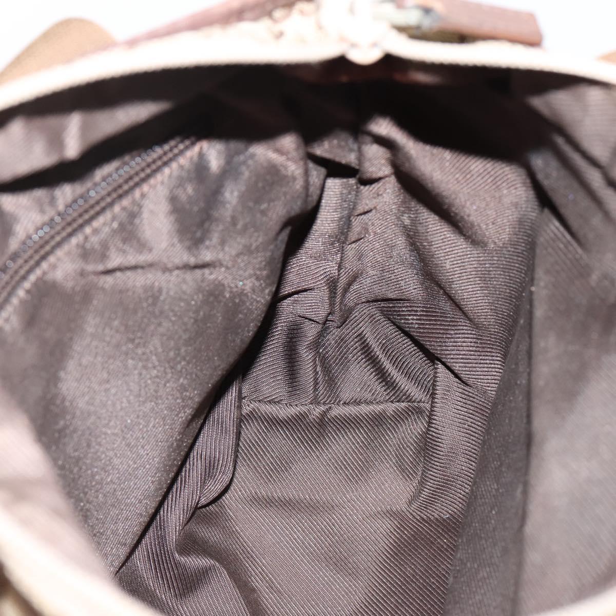 GUCCI GG Canvas Tote Bag Beige Silver 019 0402 Auth ep15996