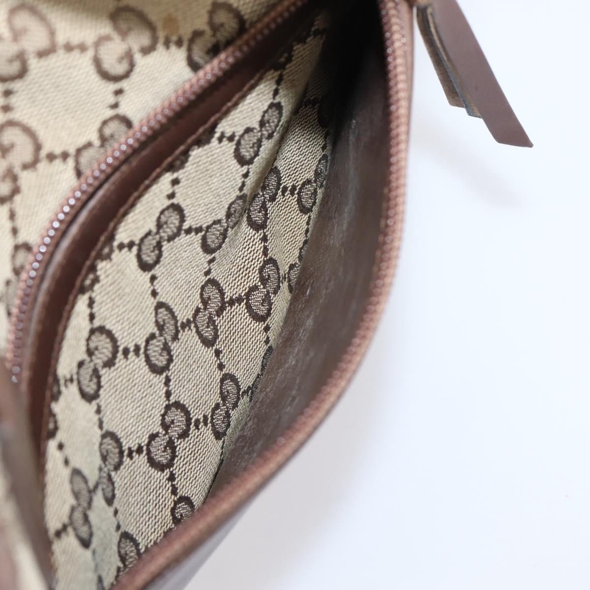 GUCCI GG Canvas Tote Bag Beige Silver 019 0402 Auth ep15996