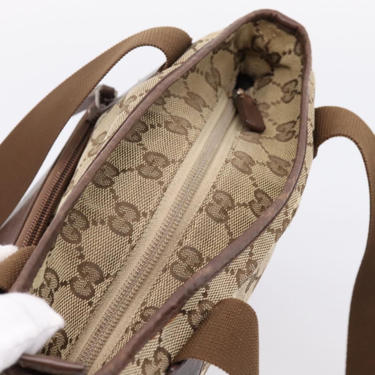 GUCCI GG Canvas Tote Bag Beige Silver 019 0402 Auth ep15996