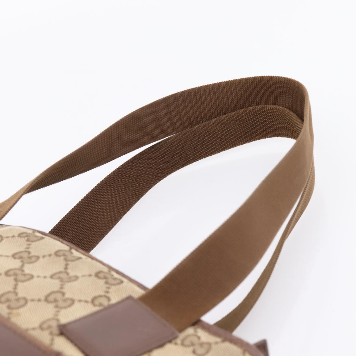 GUCCI GG Canvas Tote Bag Beige Silver 019 0402 Auth ep15996