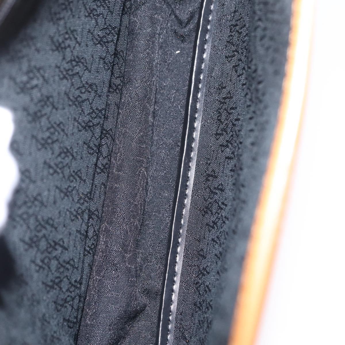 SAINT LAURENT Shoulder Bag PVC Canvas Black Gold Auth ep16000A