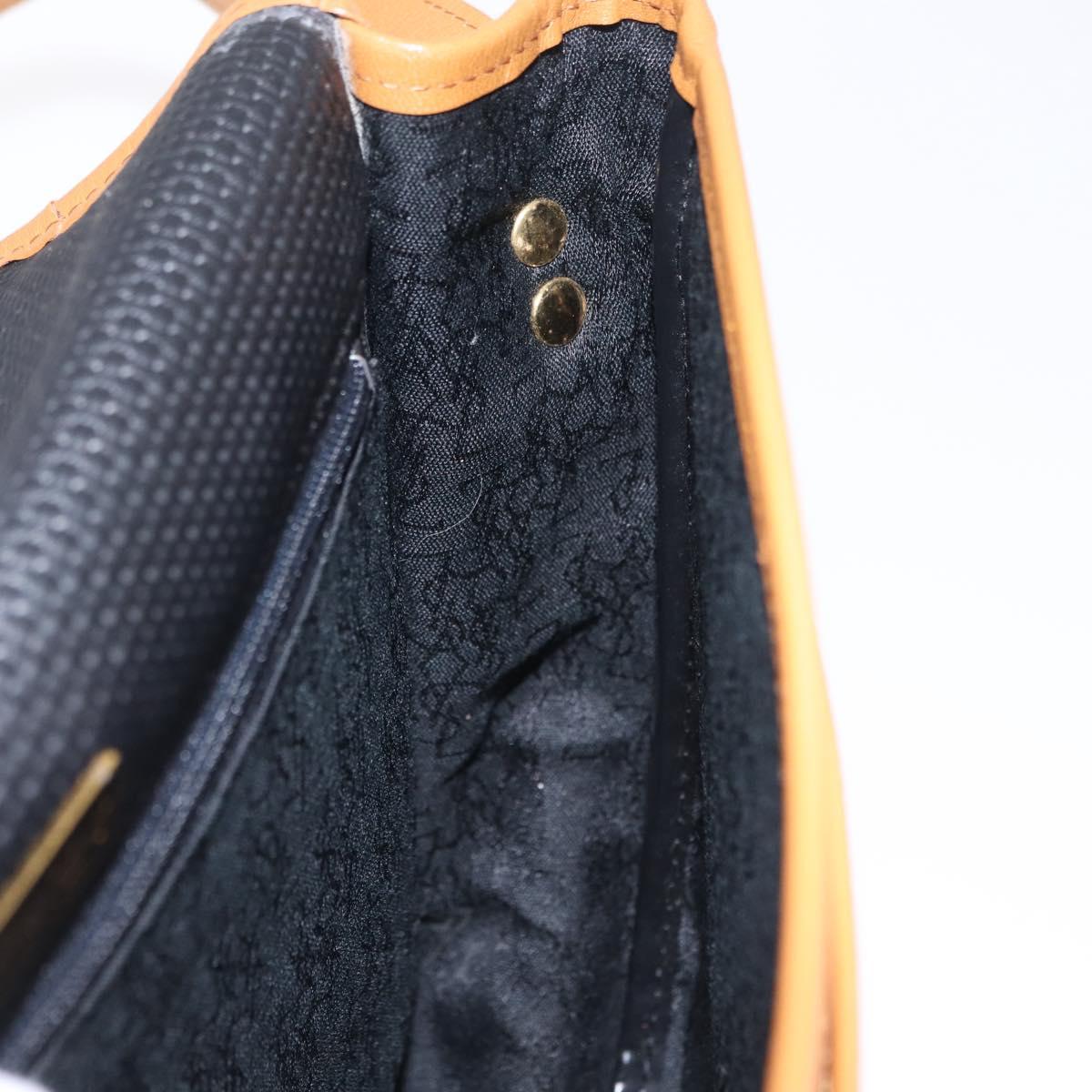 SAINT LAURENT Shoulder Bag PVC Canvas Black Gold Auth ep16000A