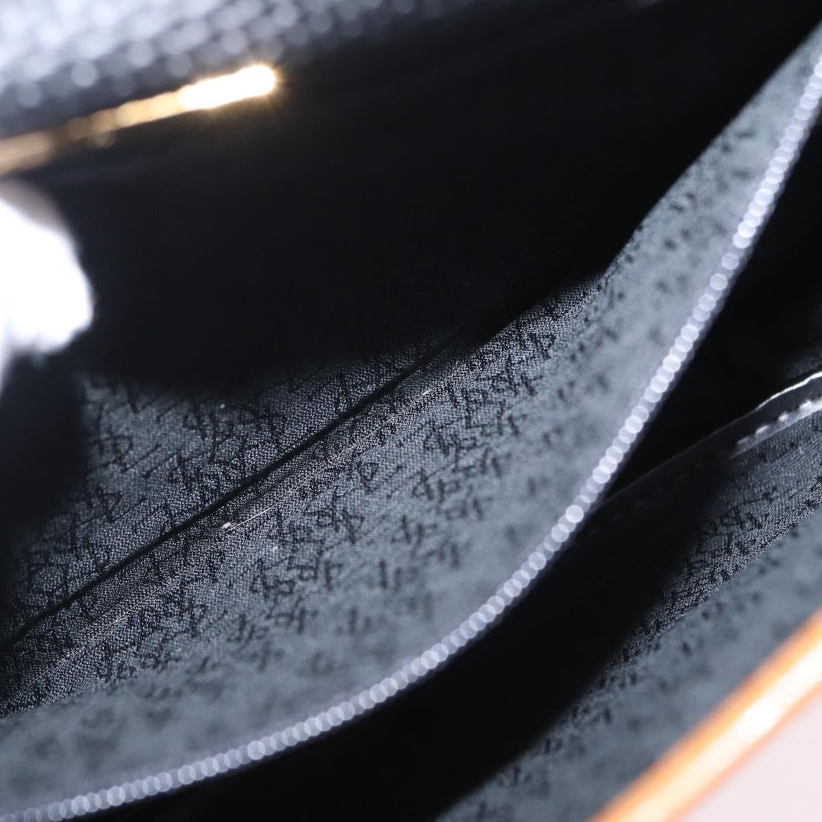SAINT LAURENT Shoulder Bag PVC Canvas Black Gold Auth ep16000A