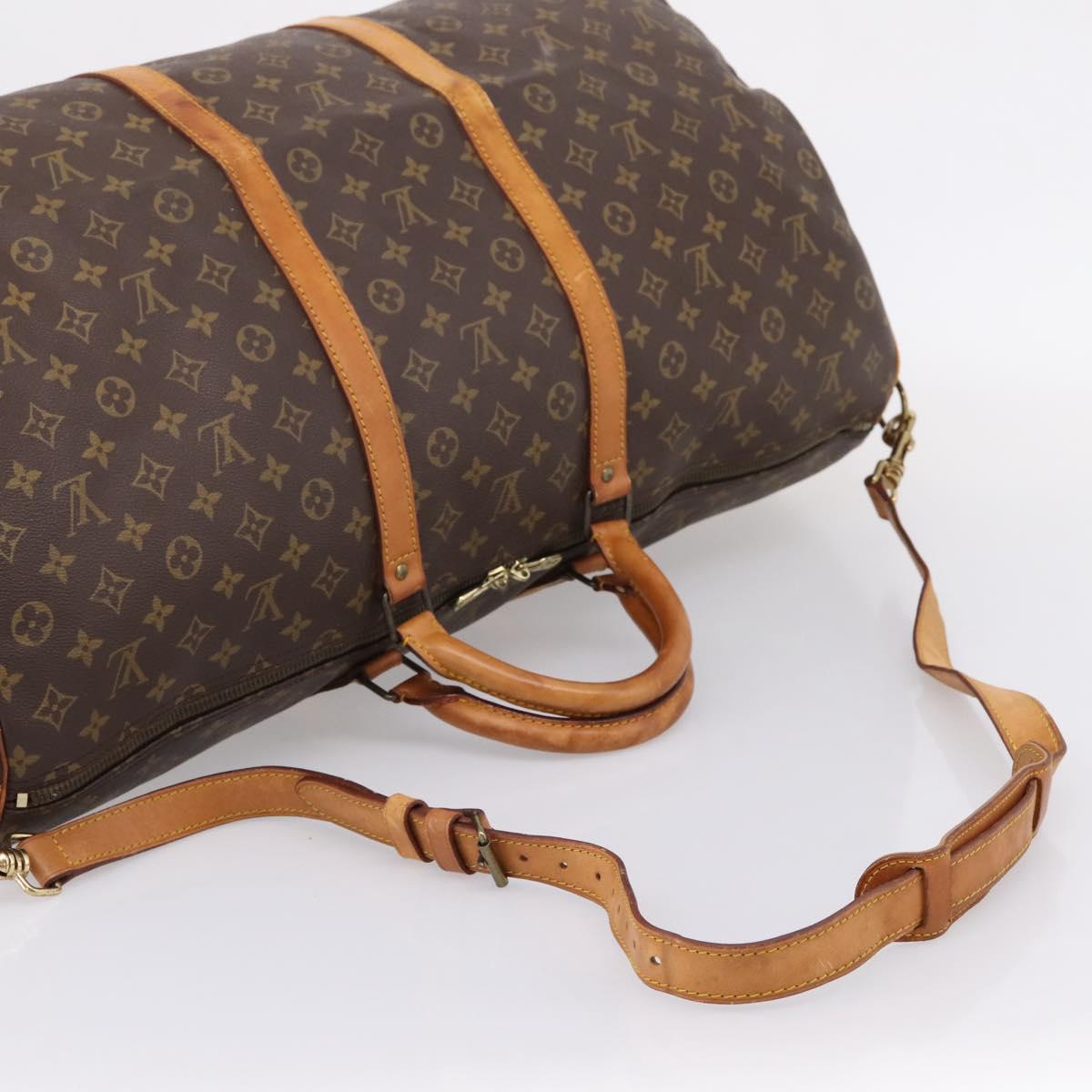 LOUIS VUITTON Monogram Keepall Bandouliere 60 Boston Bag M41412 LV Auth ep16005