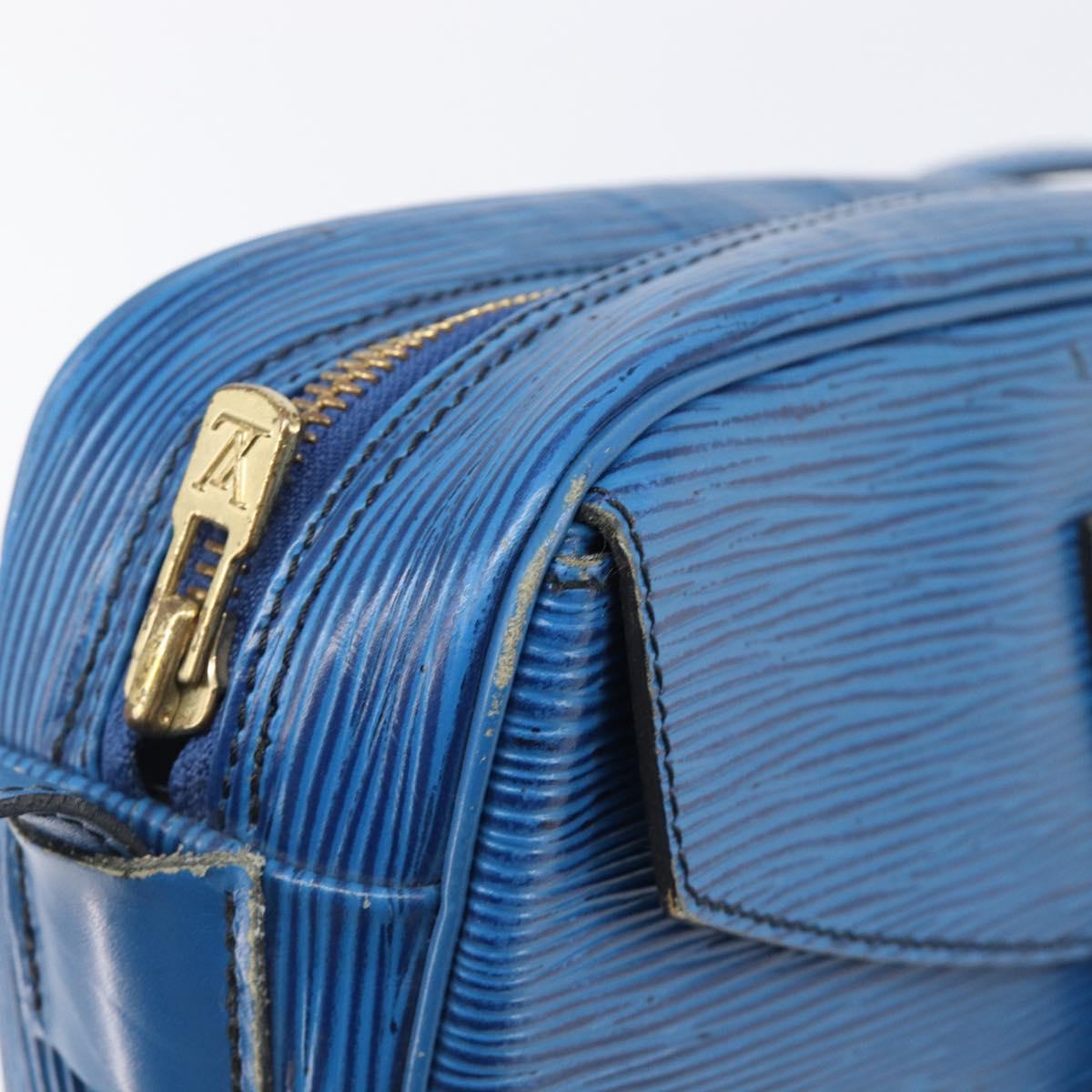 LOUIS VUITTON Epi Jeune Fille MM Shoulder Bag Toledo Blue M52155 LV Auth ep16006