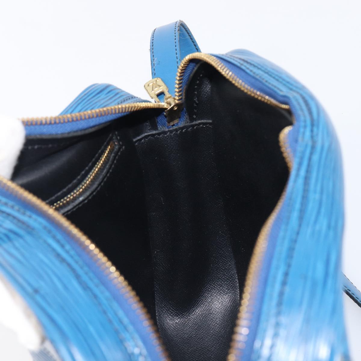 LOUIS VUITTON Epi Jeune Fille MM Shoulder Bag Toledo Blue M52155 LV Auth ep16006