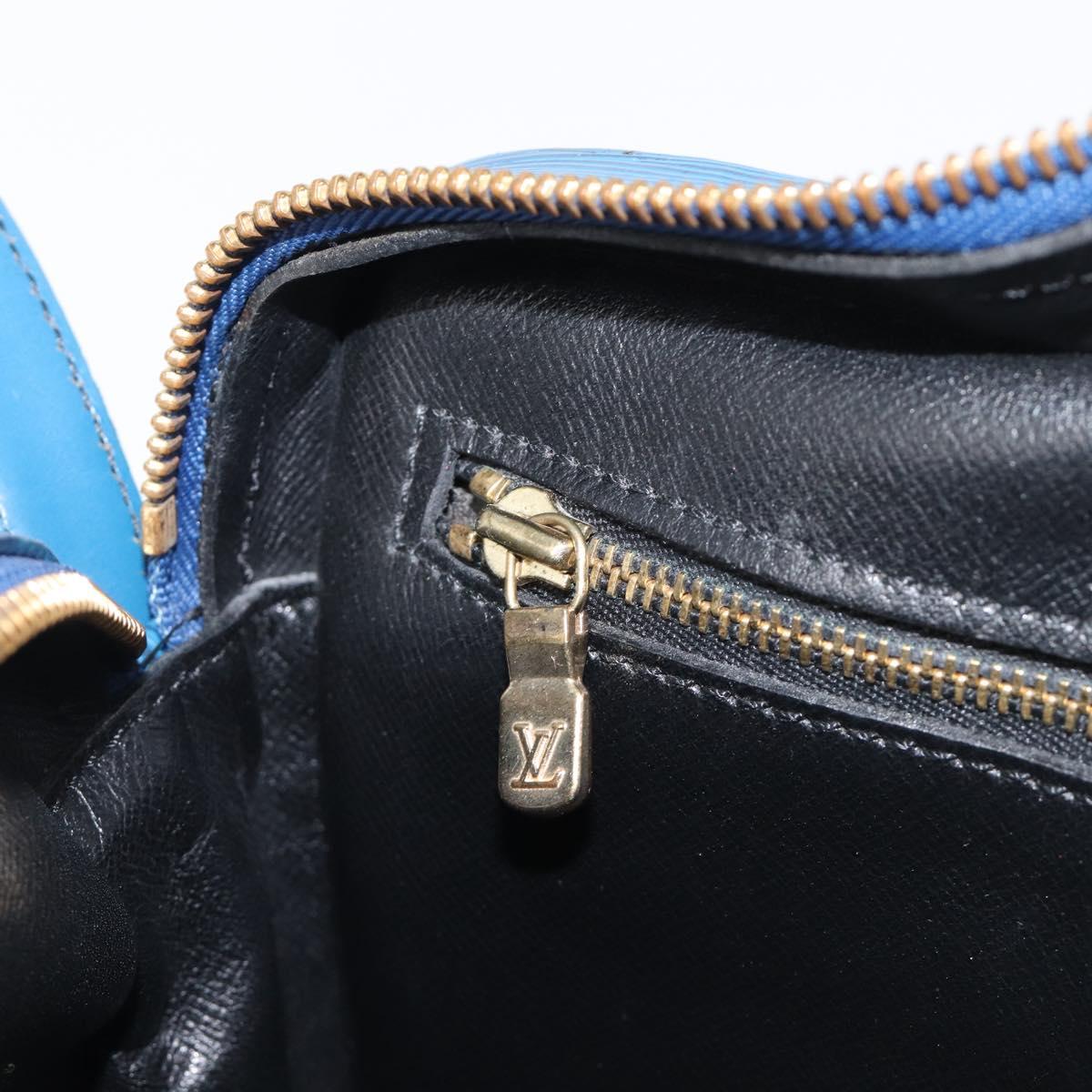 LOUIS VUITTON Epi Jeune Fille MM Shoulder Bag Toledo Blue M52155 LV Auth ep16006