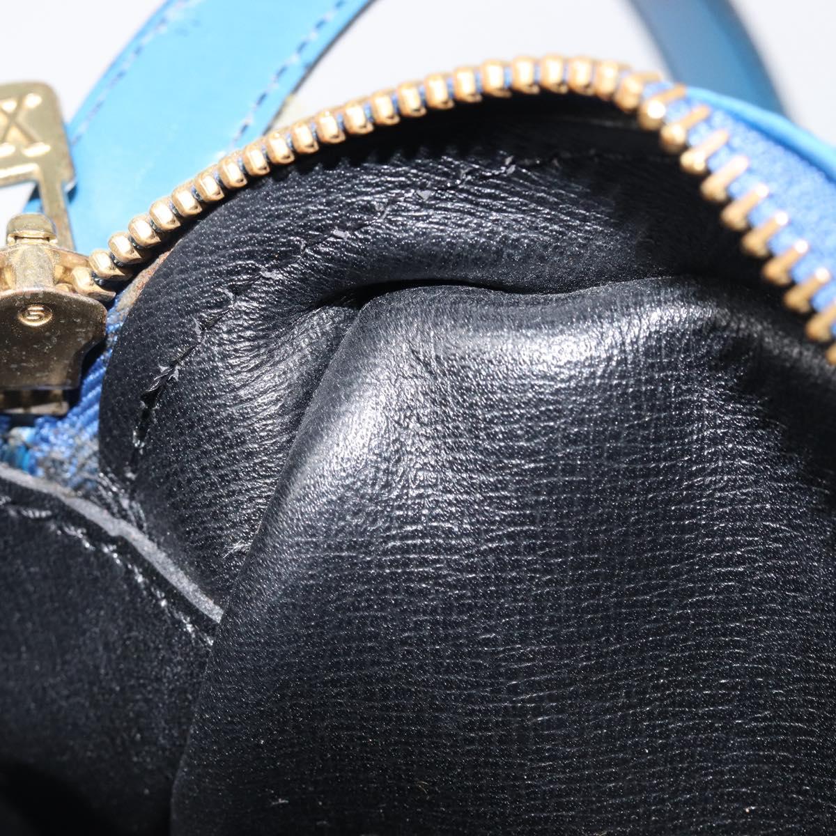 LOUIS VUITTON Epi Jeune Fille MM Shoulder Bag Toledo Blue M52155 LV Auth ep16006