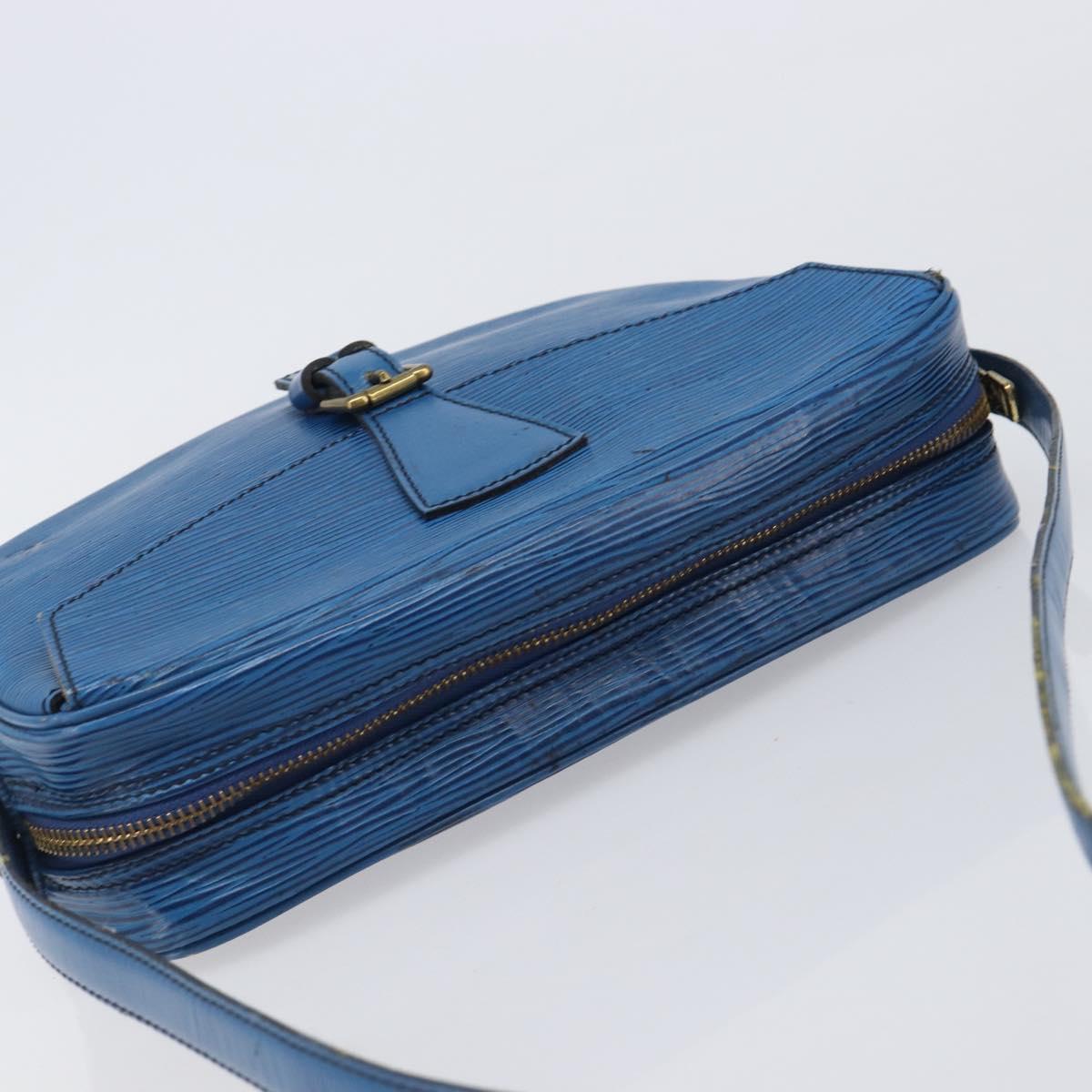 LOUIS VUITTON Epi Jeune Fille MM Shoulder Bag Toledo Blue M52155 LV Auth ep16006