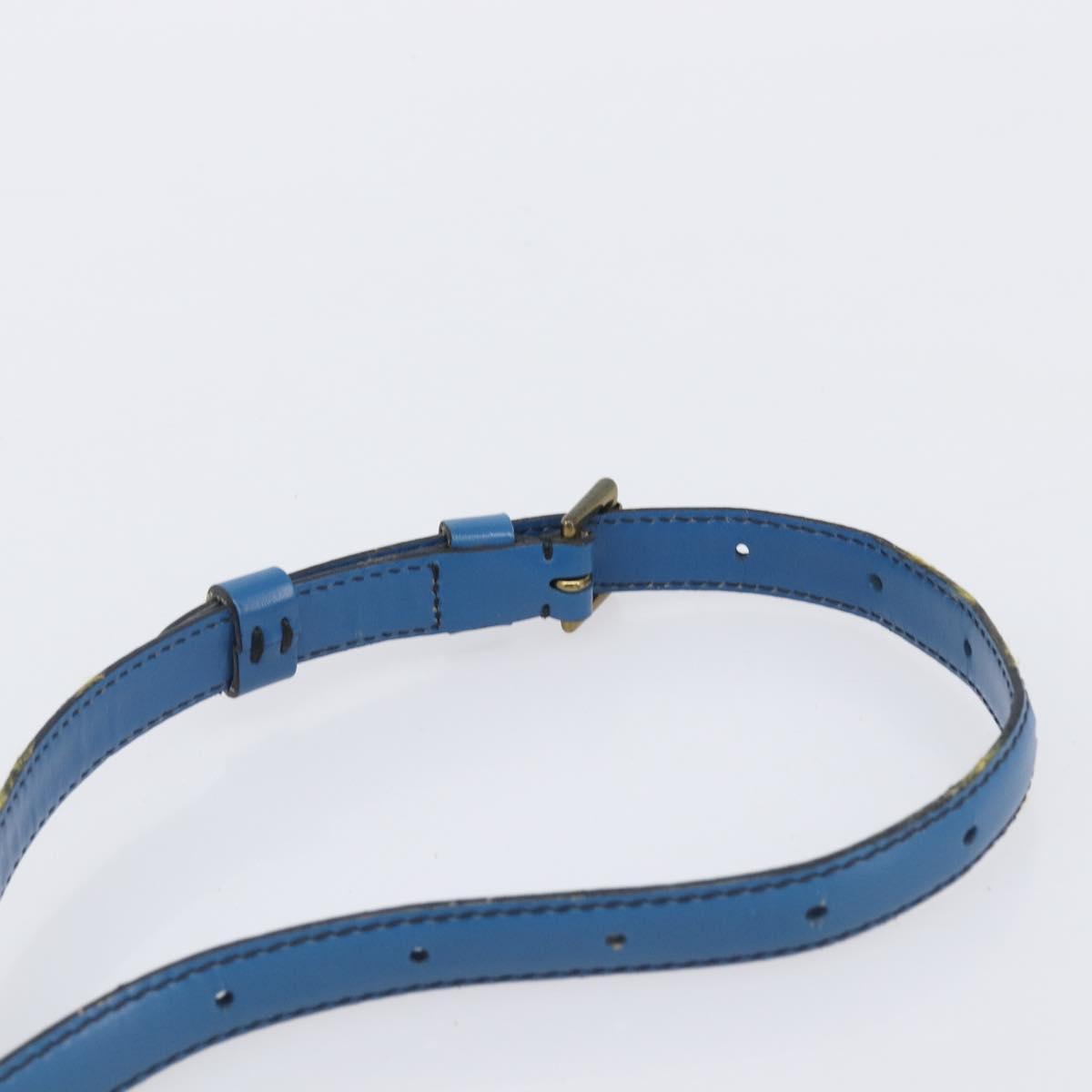 LOUIS VUITTON Epi Jeune Fille MM Shoulder Bag Toledo Blue M52155 LV Auth ep16006