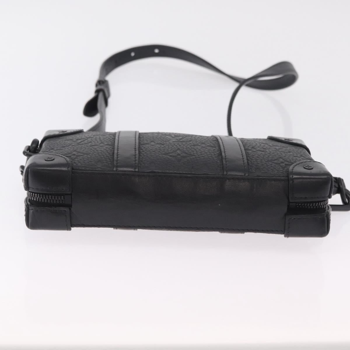 LOUIS VUITTON Monogram Taurillon Soft Trunk Wallet Bag Black M80224 Auth ep16009
