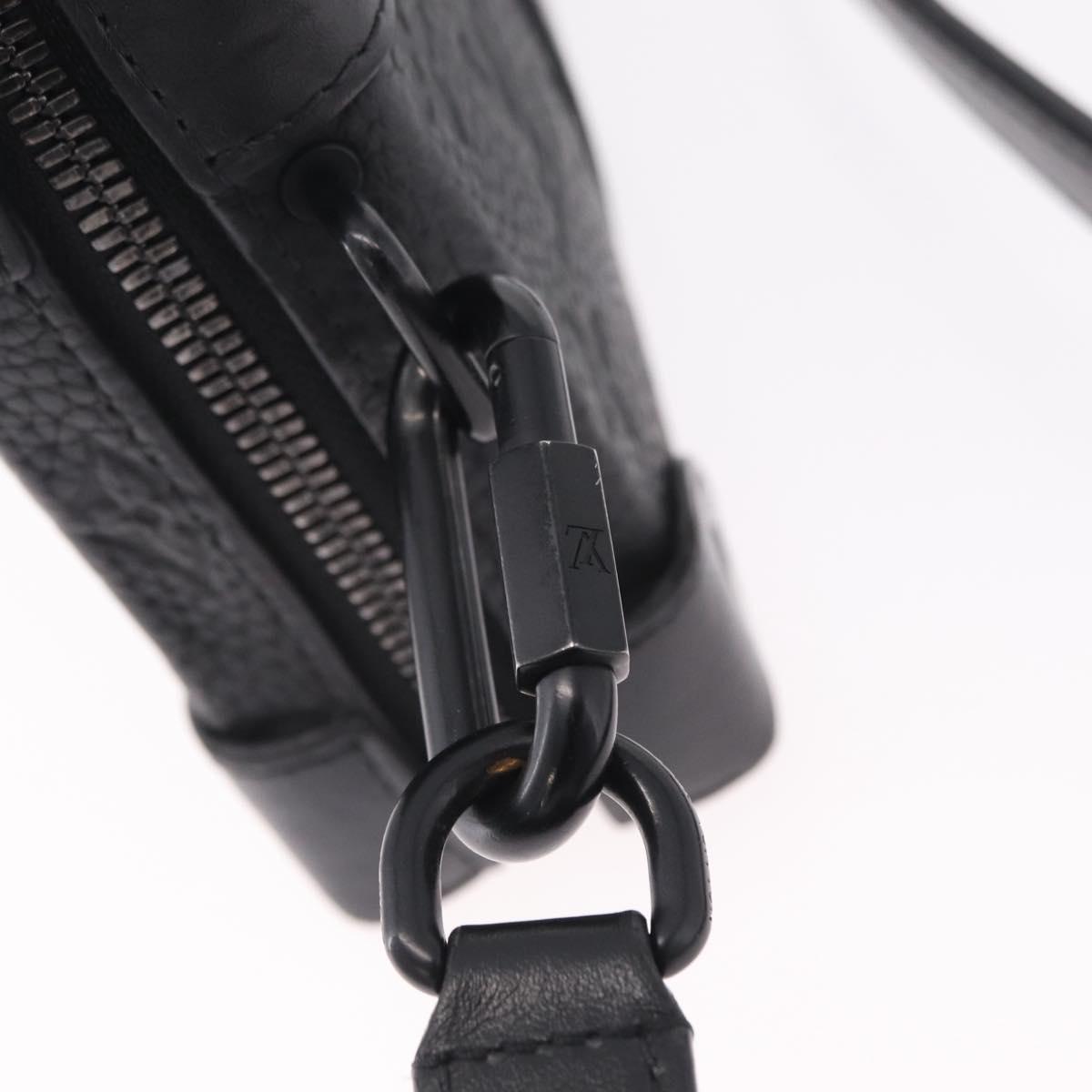 LOUIS VUITTON Monogram Taurillon Soft Trunk Wallet Bag Black M80224 Auth ep16009