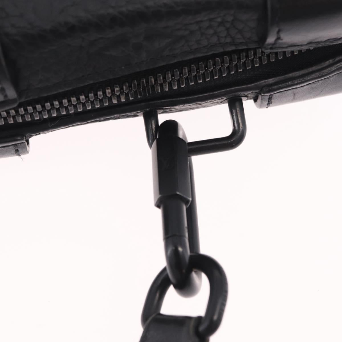 LOUIS VUITTON Monogram Taurillon Soft Trunk Wallet Bag Black M80224 Auth ep16009