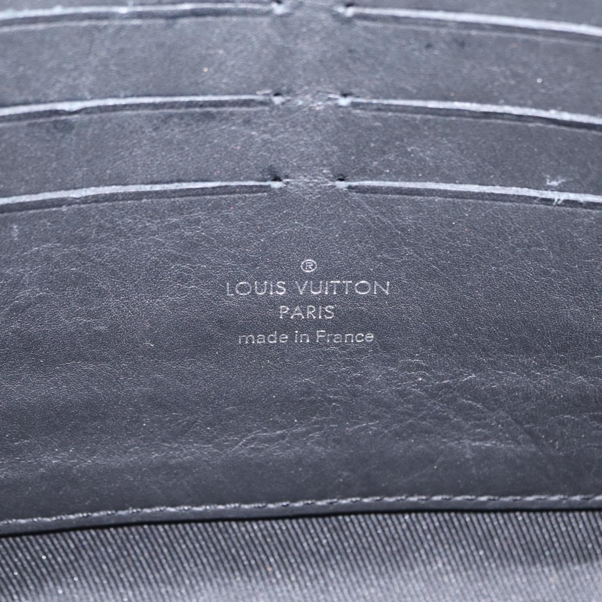 LOUIS VUITTON Monogram Taurillon Soft Trunk Wallet Bag Black M80224 Auth ep16009