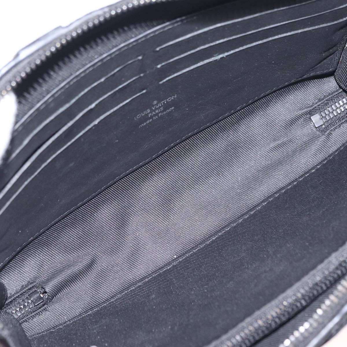 LOUIS VUITTON Monogram Taurillon Soft Trunk Wallet Bag Black M80224 Auth ep16009