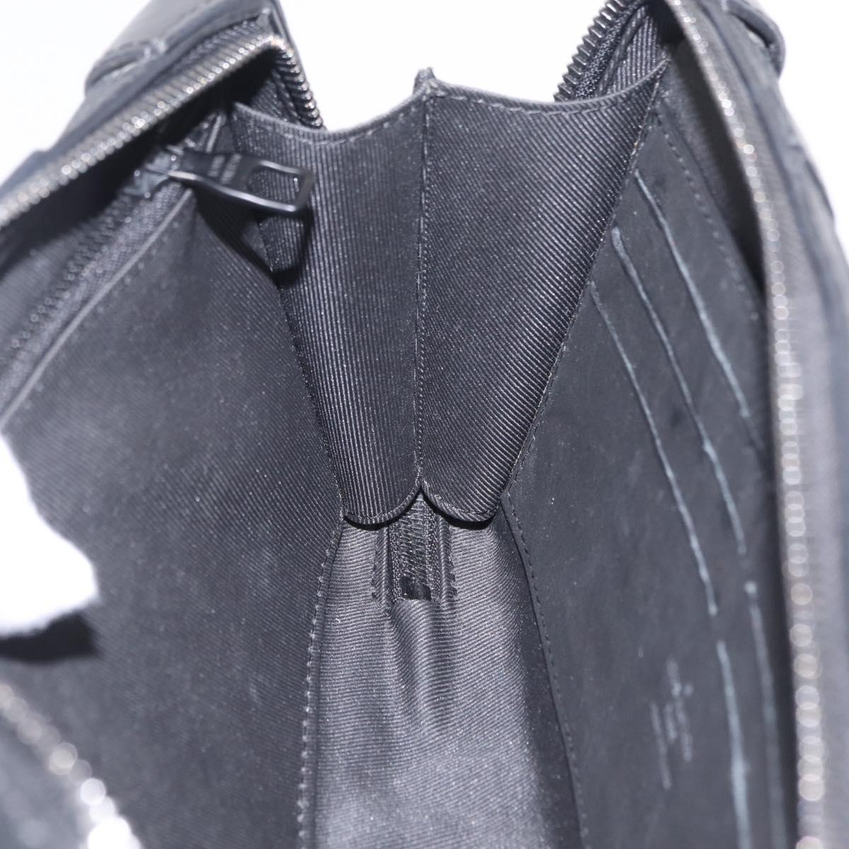 LOUIS VUITTON Monogram Taurillon Soft Trunk Wallet Bag Black M80224 Auth ep16009