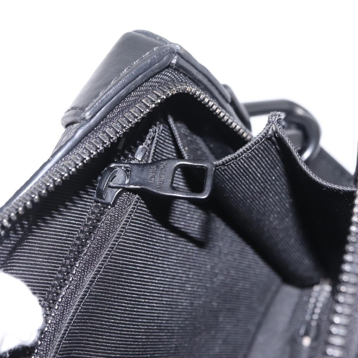 LOUIS VUITTON Monogram Taurillon Soft Trunk Wallet Bag Black M80224 Auth ep16009