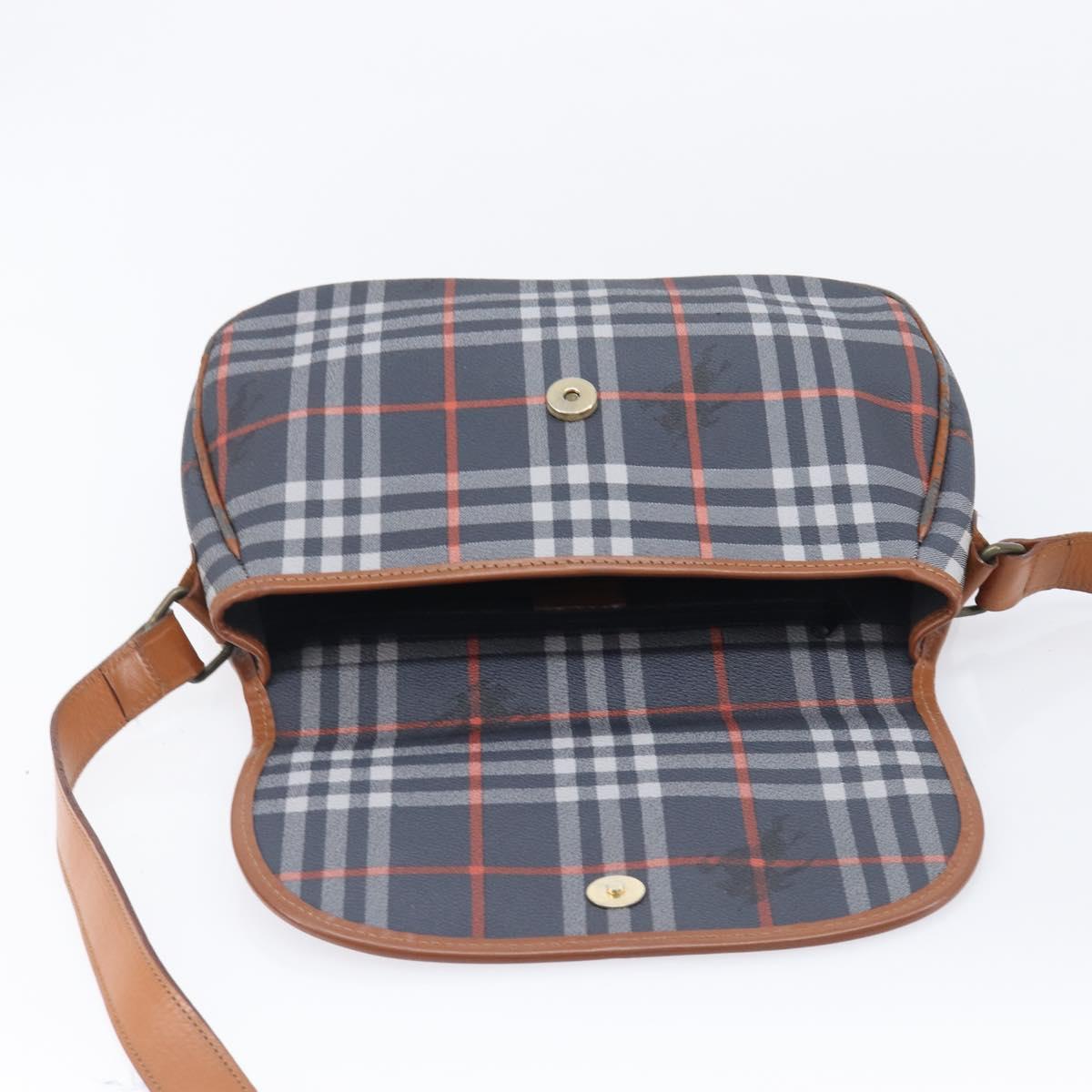 Burberrys Nova Check Shoulder Bag PVC Navy Auth ep16012