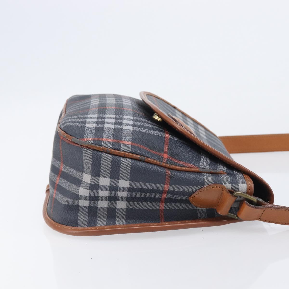 Burberrys Nova Check Shoulder Bag PVC Navy Auth ep16012