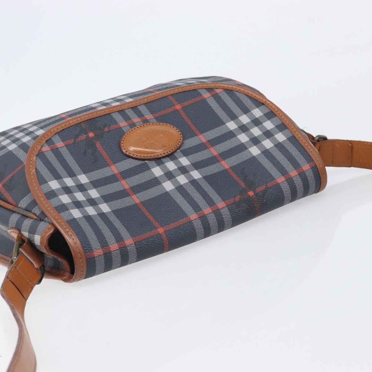 Burberrys Nova Check Shoulder Bag PVC Navy Auth ep16012
