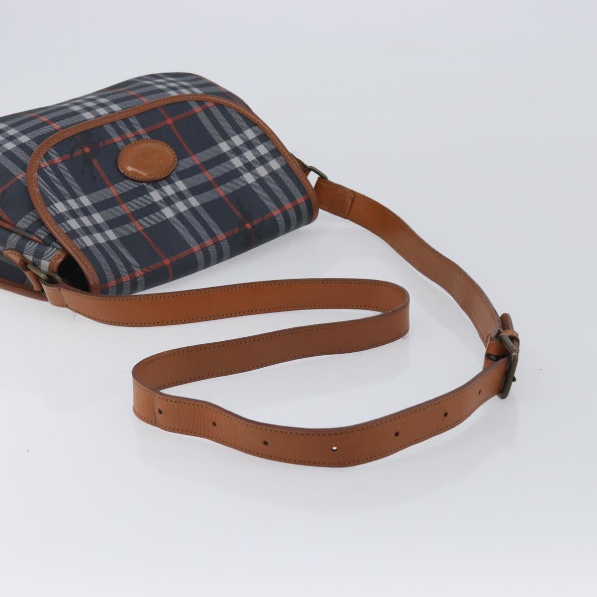 Burberrys Nova Check Shoulder Bag PVC Navy Auth ep16012