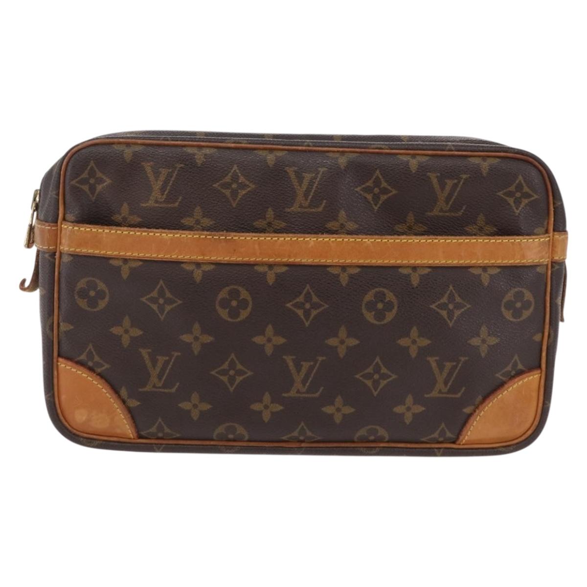 LOUIS VUITTON Monogram Compiegne 28 Clutch Bag M51845 LV Auth ep16014