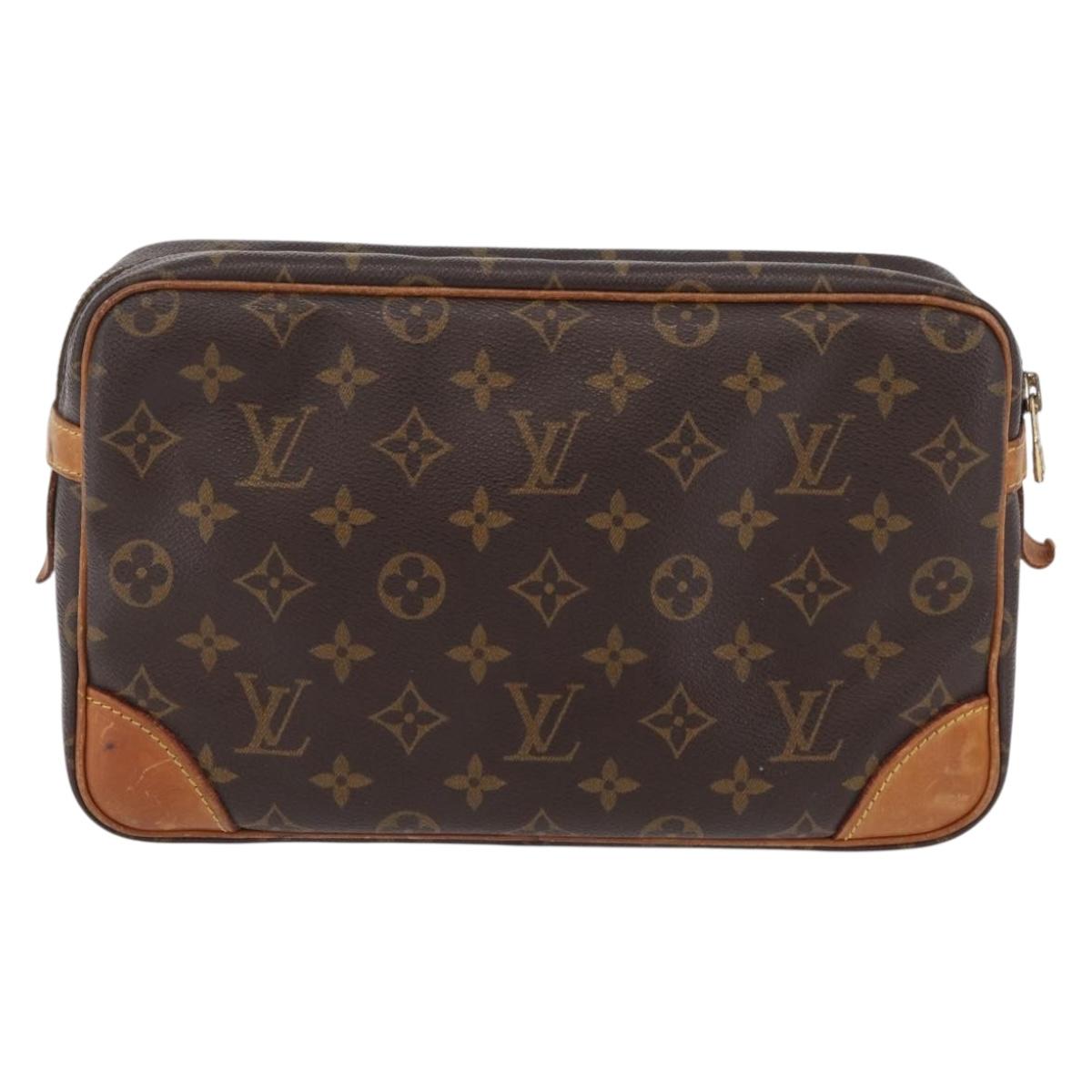 LOUIS VUITTON Monogram Compiegne 28 Clutch Bag M51845 LV Auth ep16014