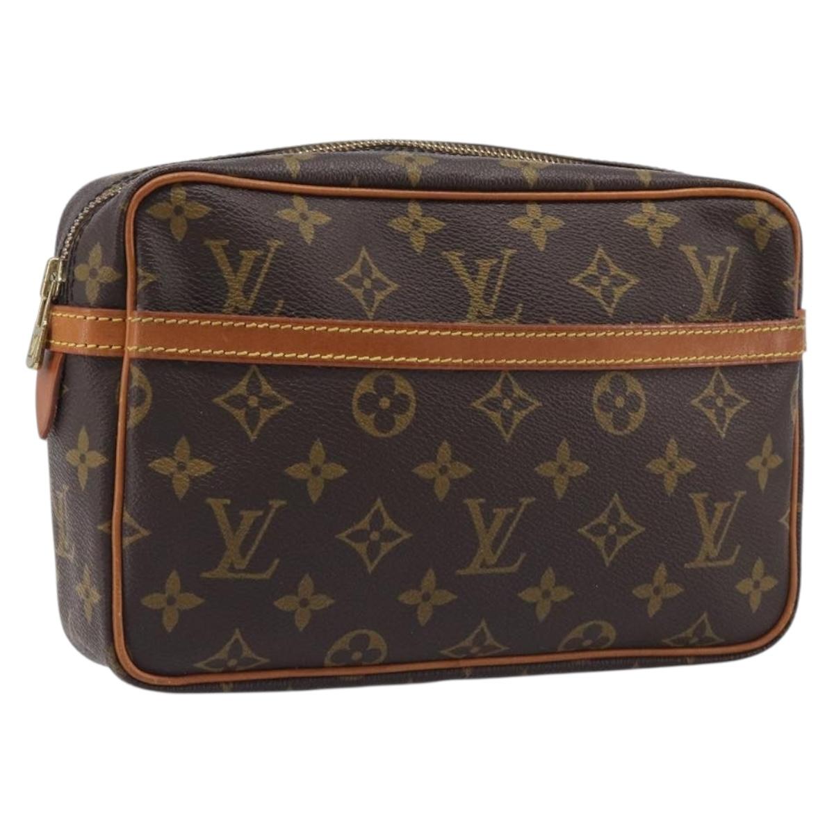 LOUIS VUITTON Monogram Compiegne 23 Clutch Bag M51847 LV Auth ep16015