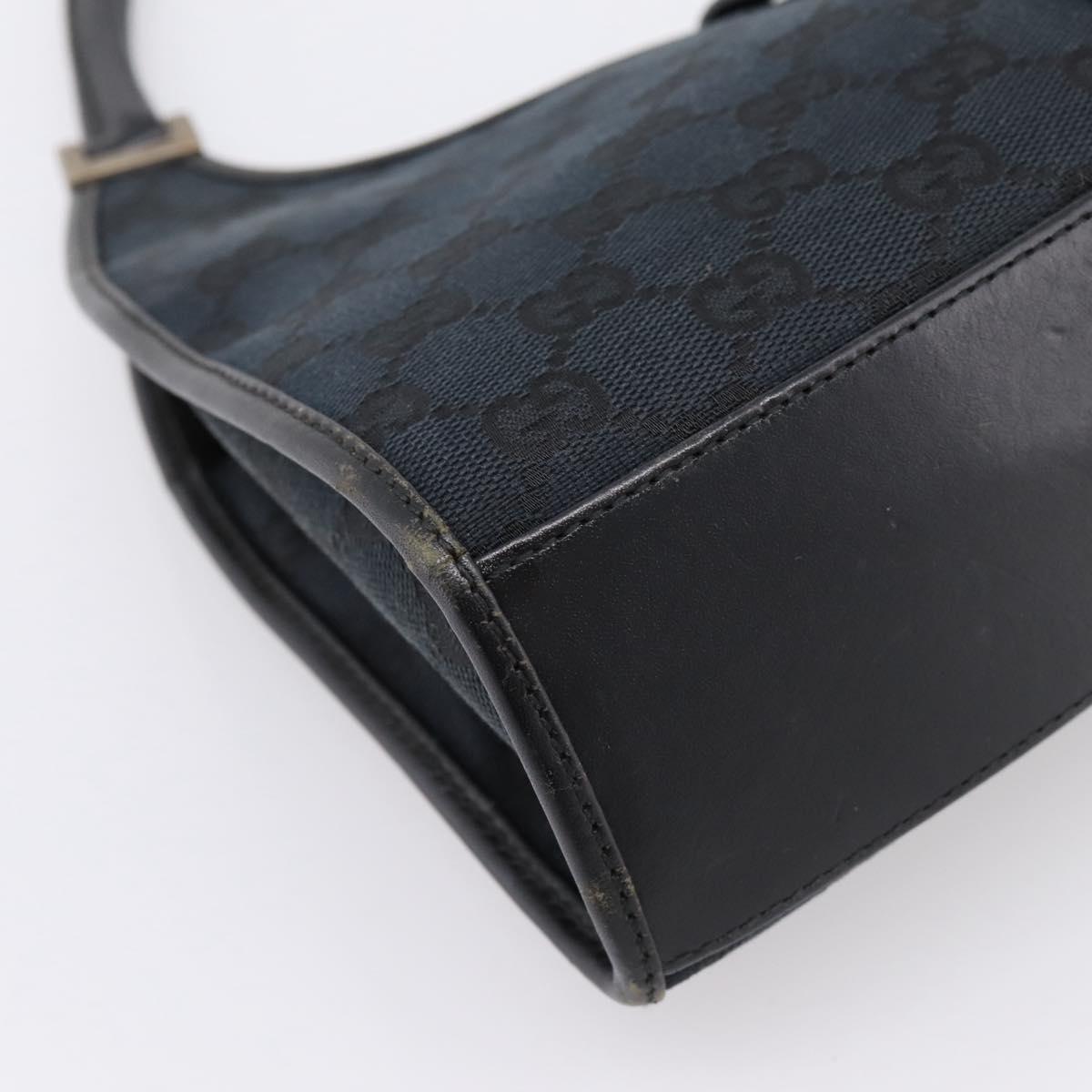 GUCCI GG Canvas Jackie Hand Bag Black Silver 002 1068 2404 Auth ep16019