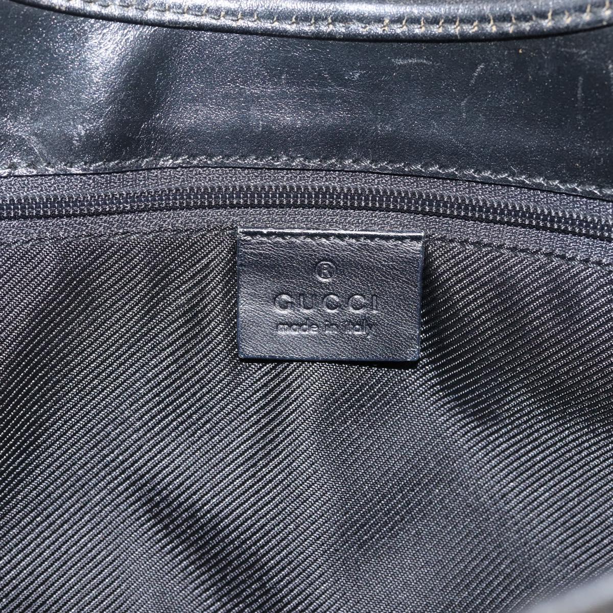 GUCCI GG Canvas Jackie Hand Bag Black Silver 002 1068 2404 Auth ep16019