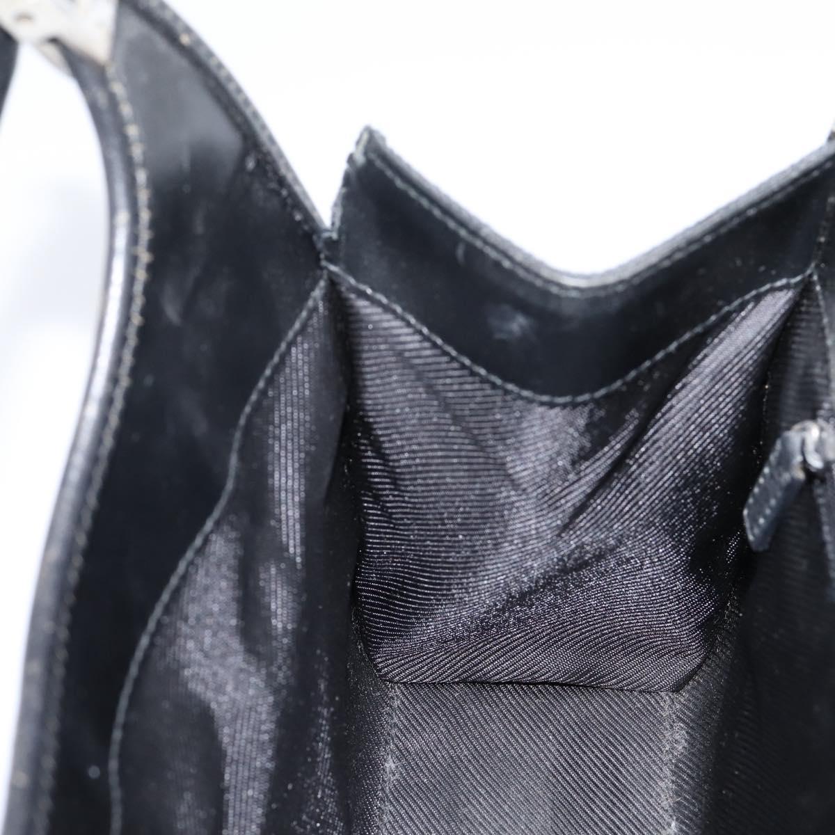 GUCCI GG Canvas Jackie Hand Bag Black Silver 002 1068 2404 Auth ep16019