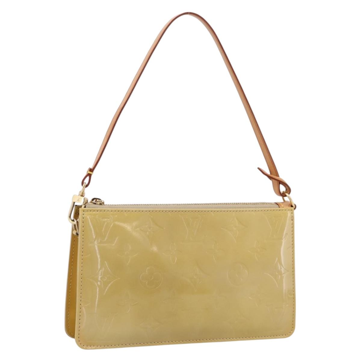 LOUIS VUITTON Monogram Vernis Lexington Pouch Beige M91010 LV Auth ep16024A