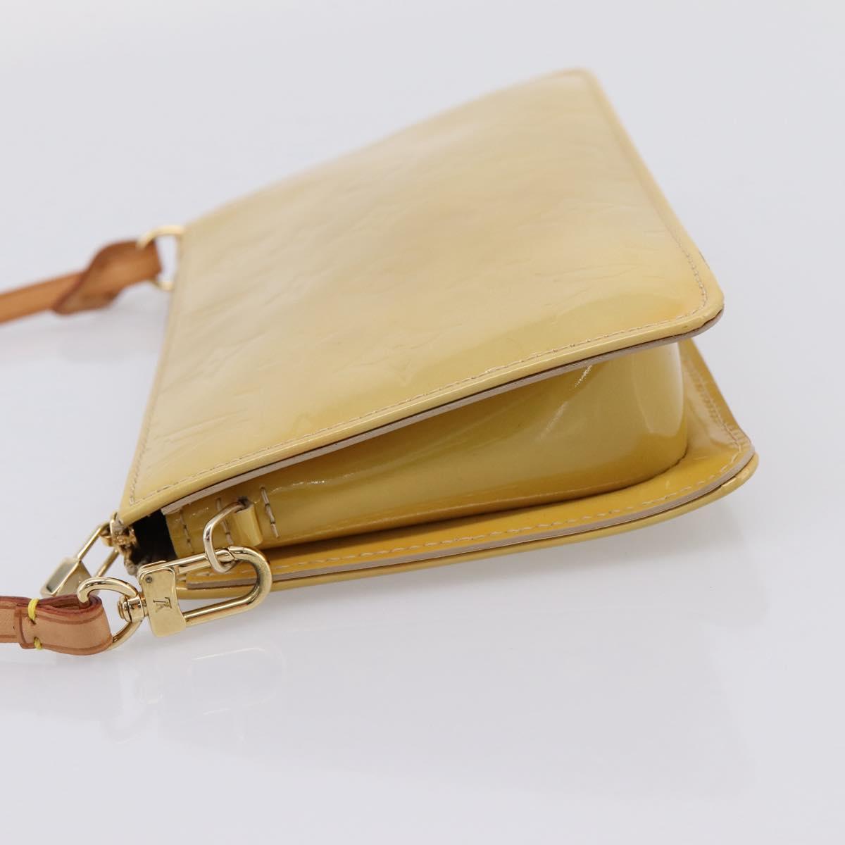 LOUIS VUITTON Monogram Vernis Lexington Pouch Beige M91010 LV Auth ep16024A