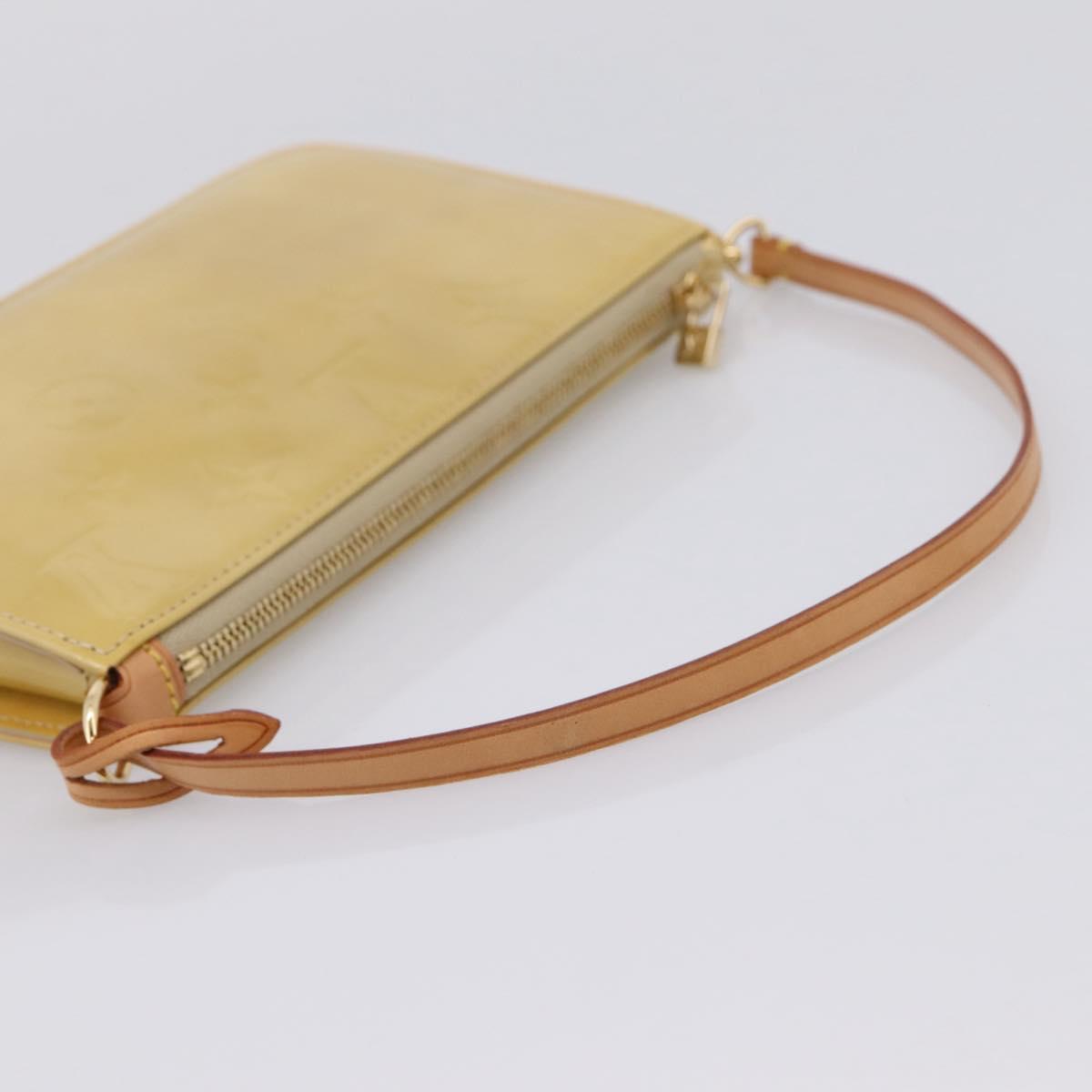 LOUIS VUITTON Monogram Vernis Lexington Pouch Beige M91010 LV Auth ep16024A