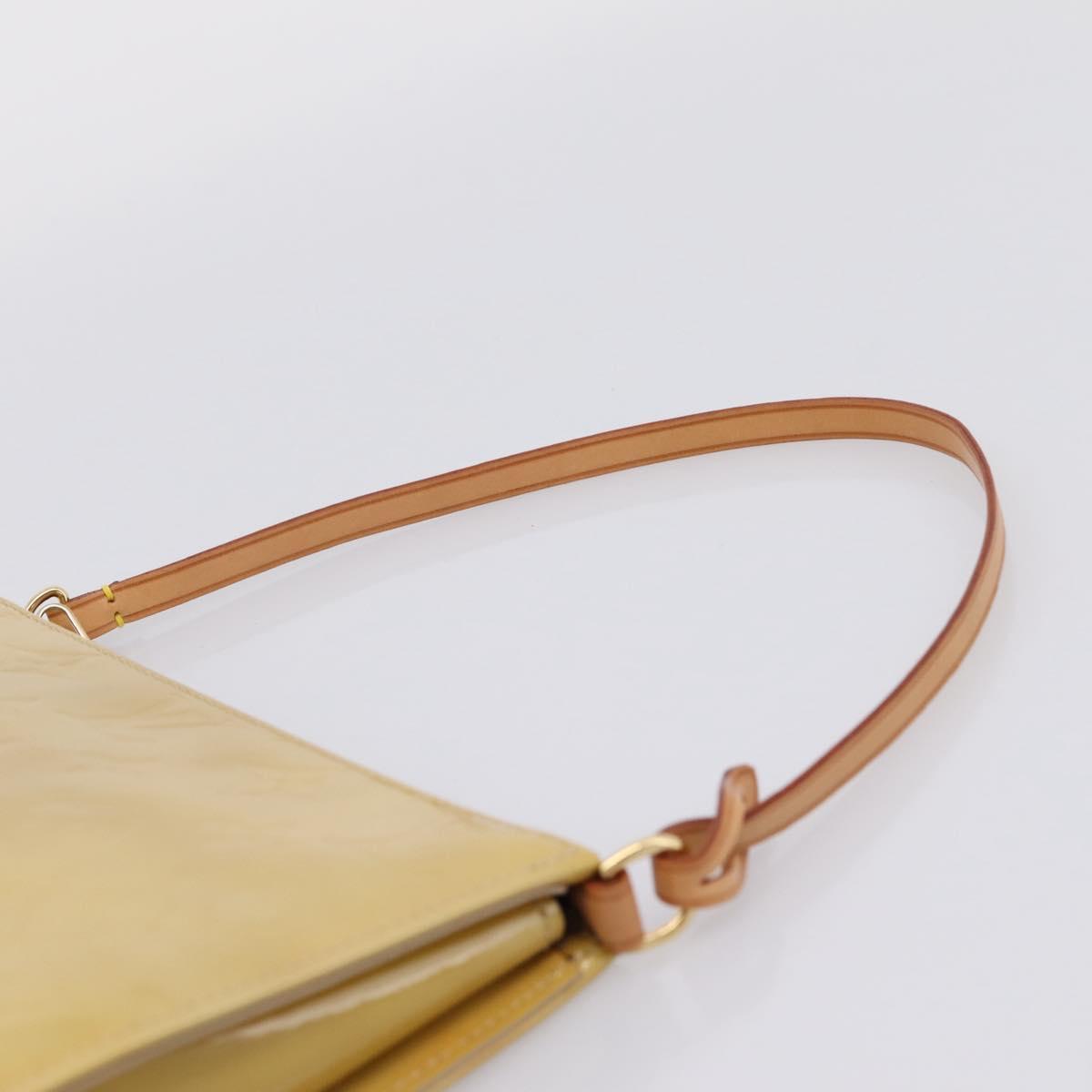 LOUIS VUITTON Monogram Vernis Lexington Pouch Beige M91010 LV Auth ep16024A