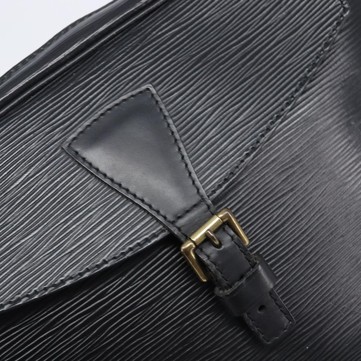 LOUIS VUITTON Epi Jeune Fille MM Shoulder Bag Black M52152 LV Auth ep16038A