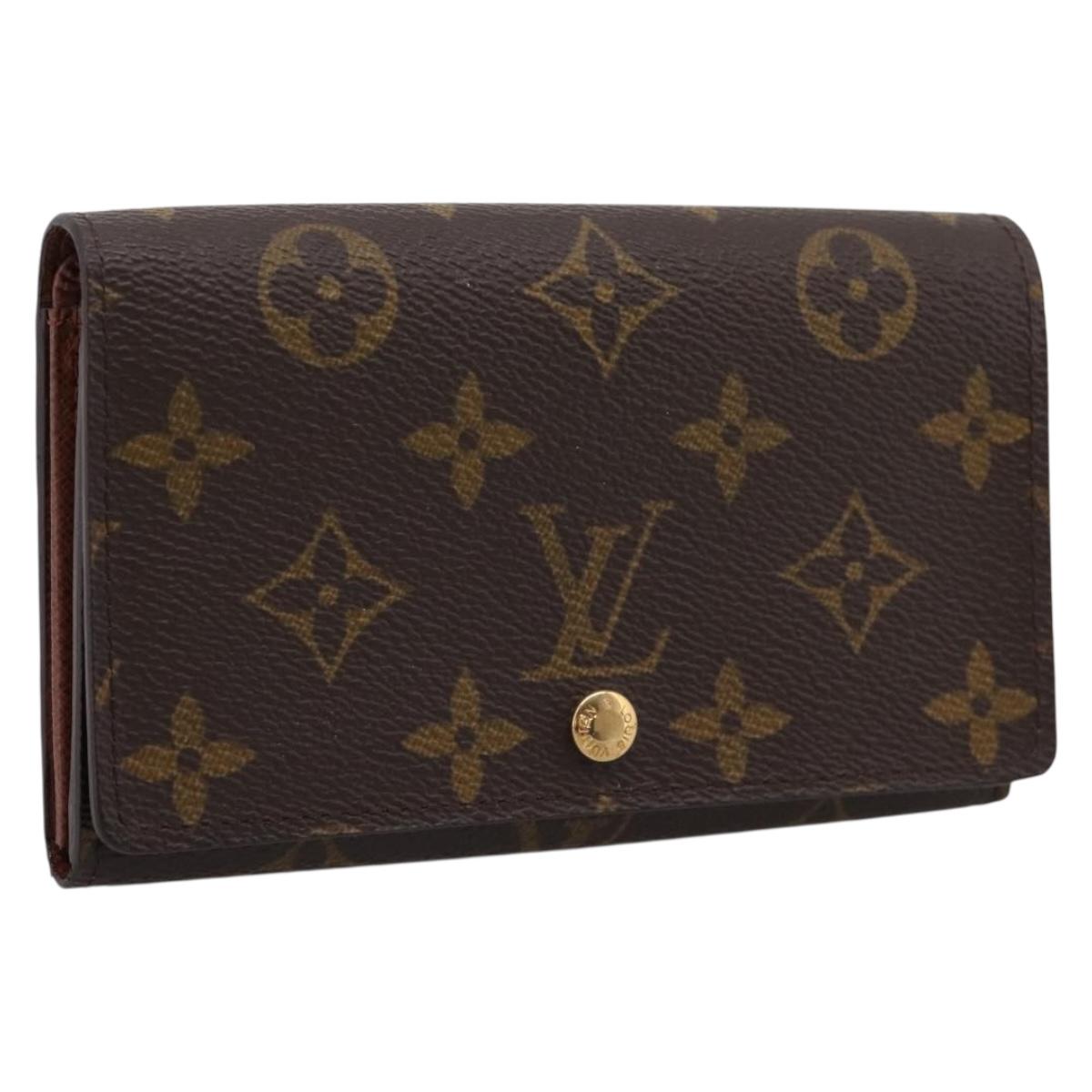 LOUIS VUITTON Monogram Porte Monnaie Billets Tresor Wallet M61730 Auth ep16045A