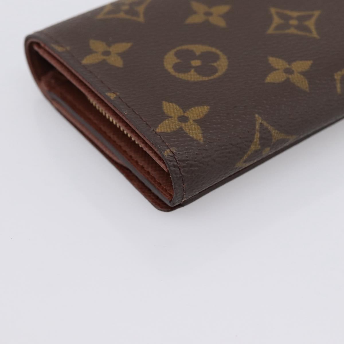 LOUIS VUITTON Monogram Porte Monnaie Billets Tresor Wallet M61730 Auth ep16045A
