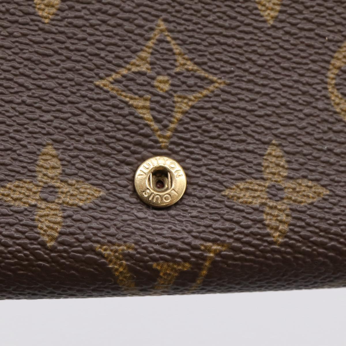 LOUIS VUITTON Monogram Porte Monnaie Billets Tresor Wallet M61730 Auth ep16045A