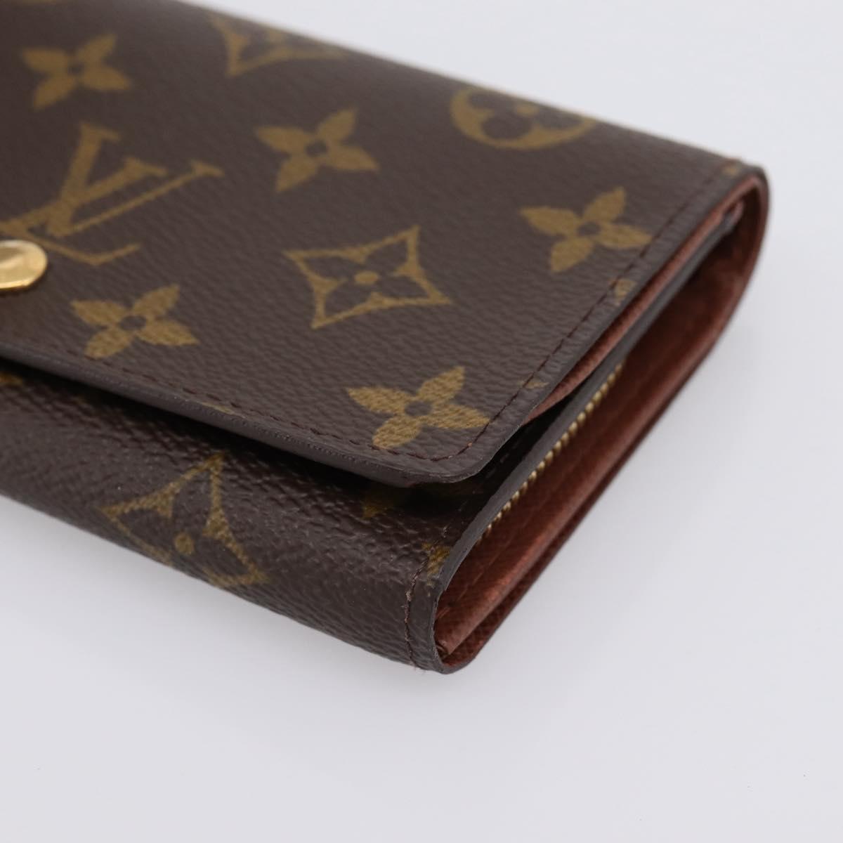 LOUIS VUITTON Monogram Porte Monnaie Billets Tresor Wallet M61730 Auth ep16045A