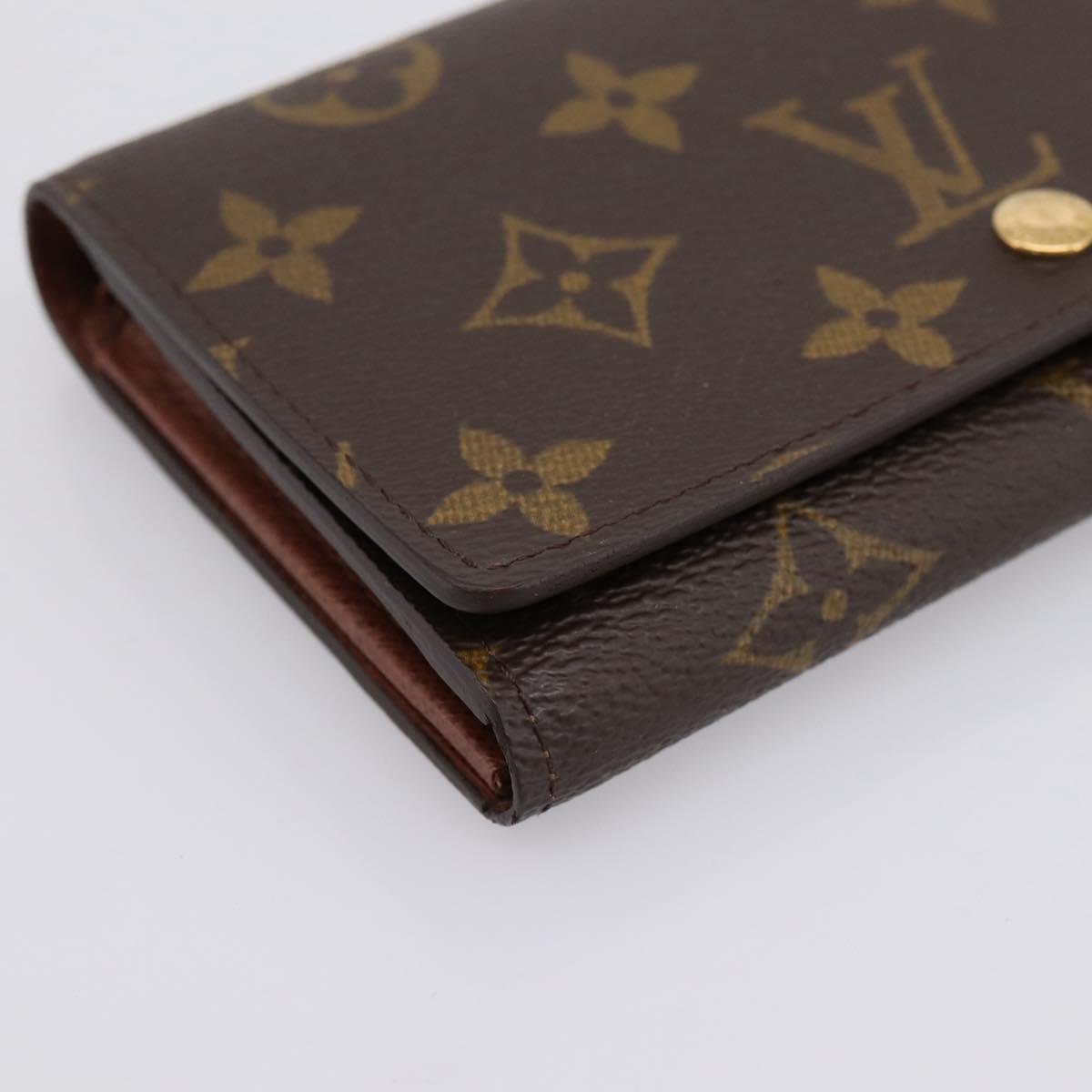 LOUIS VUITTON Monogram Porte Monnaie Billets Tresor Wallet M61730 Auth ep16045A
