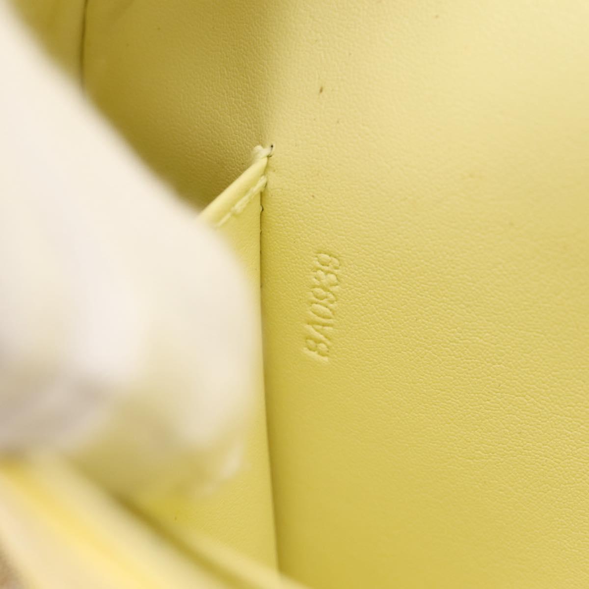 LOUIS VUITTON Vernis Thompson Street Bag Lime Yellow M91071 LV Auth ep16059