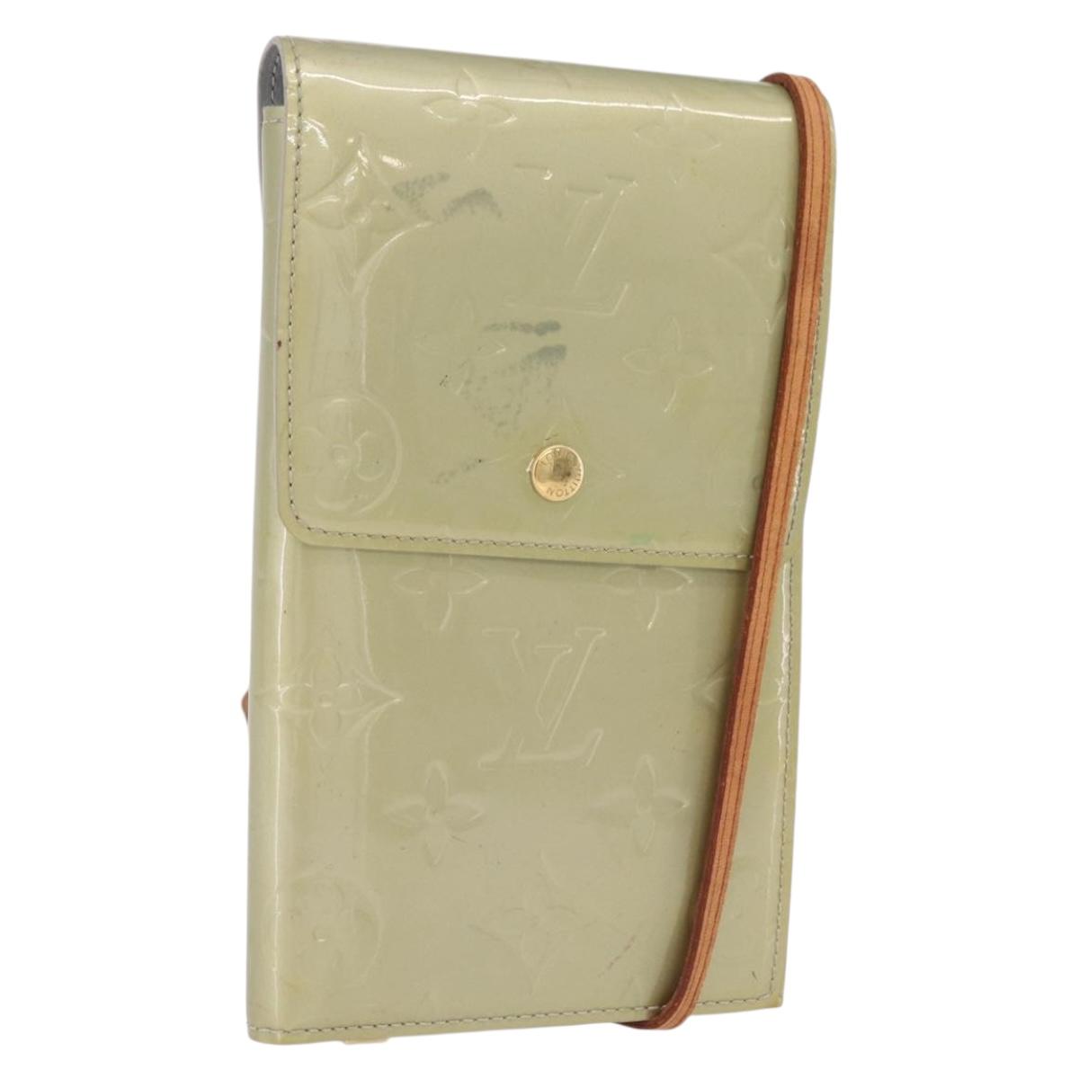 LOUIS VUITTON Monogram Vernis Walker Wallet Gris M91031 LV Auth ep16063