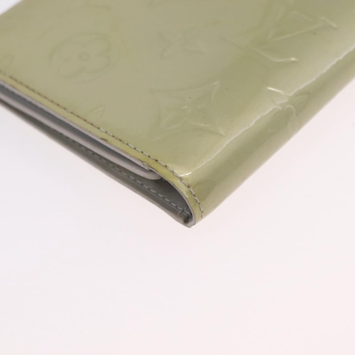LOUIS VUITTON Monogram Vernis Walker Wallet Gris M91031 LV Auth ep16063