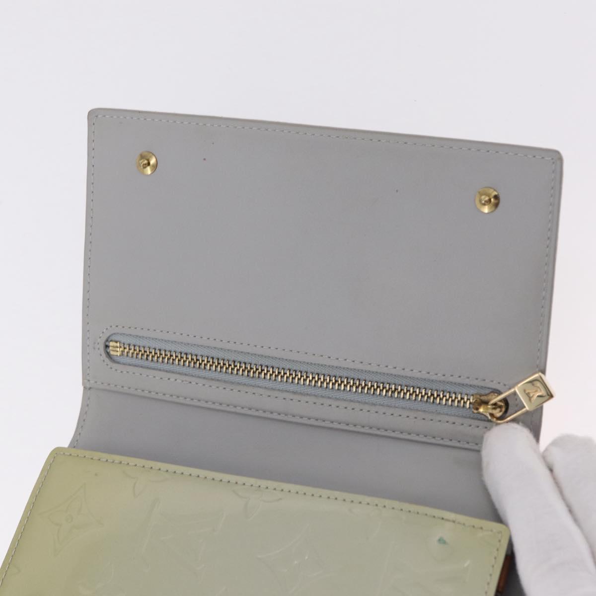 LOUIS VUITTON Monogram Vernis Walker Wallet Gris M91031 LV Auth ep16063