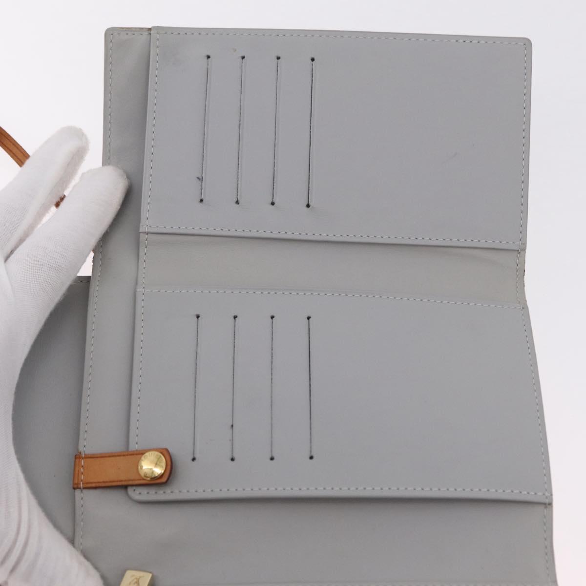 LOUIS VUITTON Monogram Vernis Walker Wallet Gris M91031 LV Auth ep16063