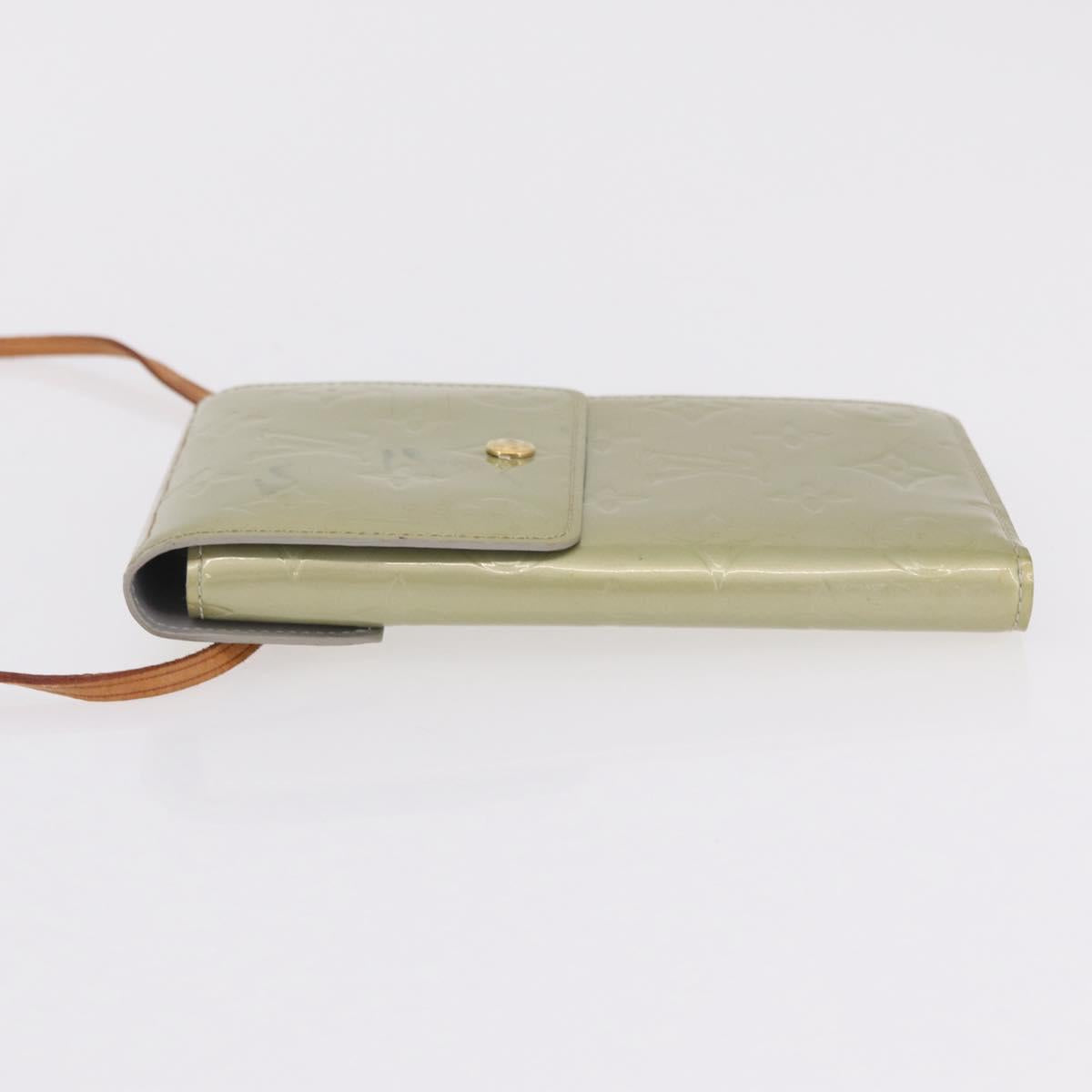 LOUIS VUITTON Monogram Vernis Walker Wallet Gris M91031 LV Auth ep16063