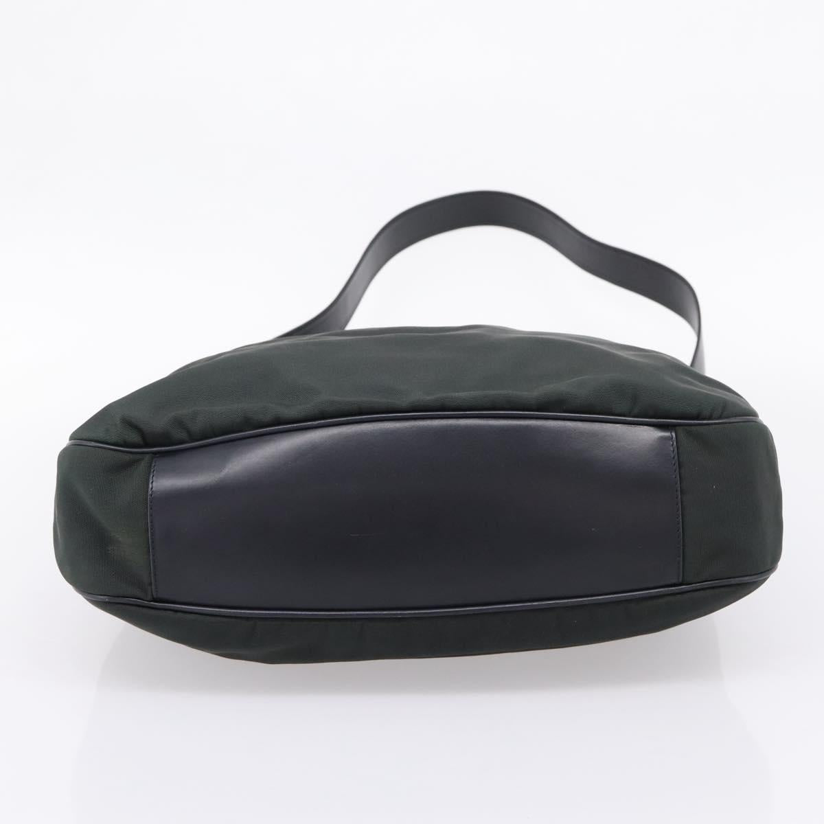 GUCCI Bamboo Hand Bag Nylon 2way Outlet Green Silver 001 1577 Auth ep16071